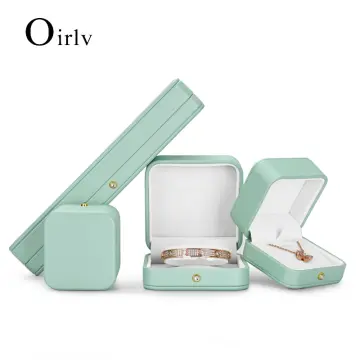 Oirlv Bracelet Box Jewelry Display Storage Case Bangle Gift Box for Women  Gold Leather 