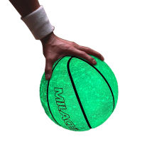 Glowing Basketball Holographic Reflective Basketball Wear-resistant Luminous Night Light Basketball 12 Conslations For Boys