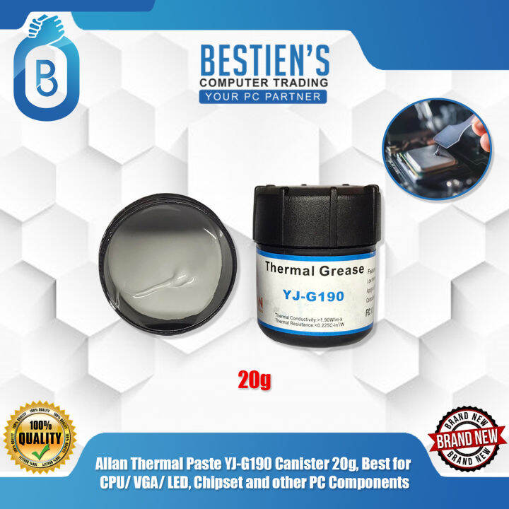 Allan Thermal Paste YJG190 Canister 20g, Best for CPU/ VGA/ LED, Chipset and other PC
