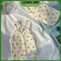 ZZEWEA SHOP ชุดชั้นในท่อนบนเสื้อผ้าสุนัขสัตว์เลี้ยง Chihuahua นิ่มมากเสื้อกั๊กเชอร์รี่เสื้อผ้า