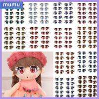 MUMU 10Pairs Multistyles ของเล่นเพื่อการศึกษา อุปกรณ์ตุ๊กตา DIY Love สติกเกอร์น่ารัก Face Organ Paster Clay Decals สติกเกอร์ตาการ์ตูน