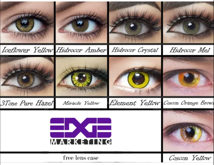 EDGE ] Yellow / Gold / Orange Contact Lens Colored for Anime Cosplay  Everyday Doll Eyes 1pair=2pcs | Lazada PH