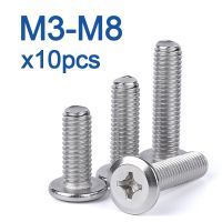 10pcs/lot M3 M4 M5 M6 M8  A2-70 Stainless Steel Large Flat Phillips Head Allen Furniture Rivet Screw Connector Joint Bolt Screw Nut Drivers