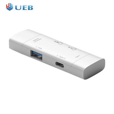 อะแดปเตอร์สำหรับตัวอ่านเอสดี/บัตร TF 7 In 1ชนิด-C/USB/ไมโครมัลติฟังก์ชั่เครื่องอ่านบัตรการส่งข้อมูลความเร็วสูงสำหรับแล็ปท็อป