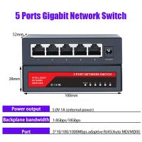 KuWfi 5พอร์ต10/100/1000Mbps อะแดปเตอร์สวิตช์อีเทอร์เน็ตเครือข่ายกิกะบิต RJ45รวดเร็วสวิตช์ JHJ3825สวิตช์ฮับ LAN