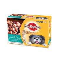 [12 PCS] Pedigree Pouch Multipack เพดดิกรี เพาซ์ มัลติแพ็ค ไก่และตับชิ้น 130G