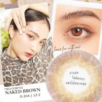 คอนแทคเลนส์ Naked Brown (Neo Cosmo) รายเดือน สีน้ำตาลไม่มีขอบ สายฝอ อย่างเนียน ขนาดมินิ ค่าสายตาพร้อมส่ง