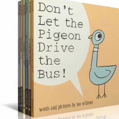 6 หนังสือ/ชุดนกพิราบไดรฟ์รถบัสหนังสือภาพหนังสือภาษาอังกฤษเด็กอ่านหนังสือต้นเรียนรู้การศึกษา Montessori ของขวัญสำหรับเด็ก