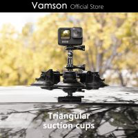 Vamson อุปกรณ์เสริมกล้อง3จุกดูดมุมถอดออกได้ขนาด9ซม. สำหรับ Go Pro ฮีโร่11 10 9 8สำหรับ Insta360 X3หนึ่ง X2อุปกรณ์เสริม DJI Action Gopro