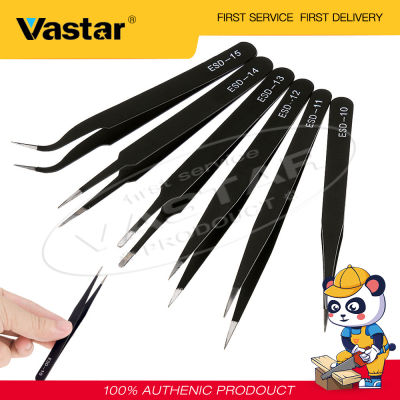 Vastarเซตแหนบ,แหนบแหนบสเตนเลสสำหรับป้องกันไฟฟ้าสถิตย์จำนวน6ชิ้น