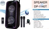 IP SHOP / GXL รุ่น DP-1140T ลำโพงบลูทูธ ตู้ลำโพงขยายเสียงเคลื่อนที่ล้อลาก ขนาด 10 นิ้ว พร้อมไมค์ไร้สาย 2 ตัวของแท้ 100%