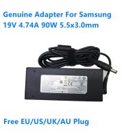 ของแท้19V 4.74A 90W 5.5X3.0Mm PA-1900-98 AD-9019A แหล่งกระจายไฟ AC Charger Laptop อะแดปเตอร์สำหรับ Samsung