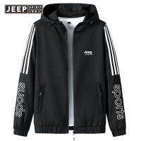 JEEP SPIRIT เสื้อโค้ทผู้ชายแบบอินเทรนด์แบรนด์แจ็คเก็ตฤดูใบไม้ผลิและฤดูใบไม้ร่วงเสื้อโค้ทยอดนิยมวัยรุ่นมีฮู้ดสไตล์กีฬาลำลองสำหรับนักเรียน