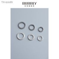 ? ของขวัญ DIY ของขวัญเครื่องประดับ S925 pure silver Thai closed circle hemp wreath of spacer DIY bracelet accessories connecting buckle twist grain