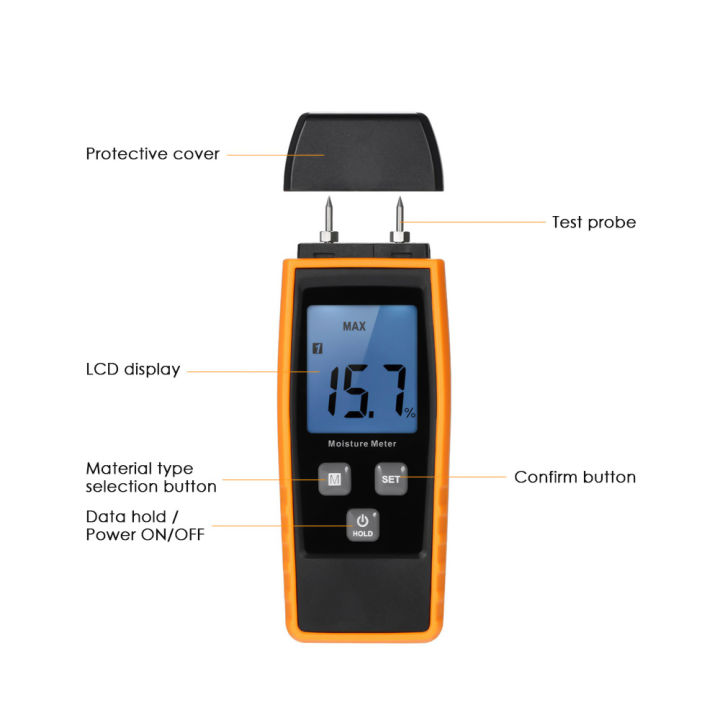 kkmoon-เครื่องวัดความชื้นดิจิตอล-lcd-เครื่องวัดความชื้นไม้เครื่องทดสอบความชื้นสำหรับพืชไม้ไผ่-sheetrock-อิฐปูนคอนกรีตพร้อมโพรบ2ขา0-80