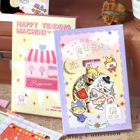 30pcslot Memo Pads Sticky Notes Postcard Happy Vending Machine Series Paper diary Scrapbooking Stickers Office School