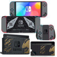 Monster Hunter Rise สวิทช์สติกเกอร์ผิวรูปลอกสำหรับสวิทช์ OLED คอนโซล Joy-con Controller Dock ไวนิล-hjgytyuuiytt