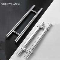 1set Glass Door Sliding Door Handle Stainless Steel Cupboard Door Knob Bathroom Door Single Door Pulls Office Furniture Hardware Door Hardware Locks