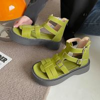 ขายดีที่สุด ioztt2023 - /✷❆ Net red platform sandals women 39;s shoes summer 2023 new niche retro high top super fire beach Roman cool boots