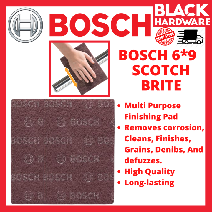 Black Hardware Bosch 7447 Scotch Brite Hand Finishing Pads Scouring Pad Emery Sponge Pot Cleaner
