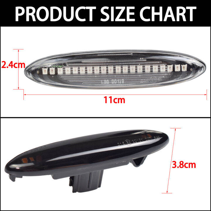 2pcs-amber-side-marker-ไฟเลี้ยว-led-สำหรับ-lexus-is250-is350-toyota-camry-40-crown-highlander-mark-x