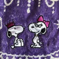 RT ผ้าขนหนู  ผืนเล็ก Snoopy and Belle ผ้าเช็ดตัว ผ้าเช็ดหน้า