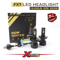 ของแท้ รับประกัน 1 ปี FX7 หลอดไฟรถยนต์ LED 100W 6500K 8000LM 7535 led chip Led Headlight 100W 9005 9006 High Power Auto Headlamp