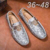 {Puffy menswear}Designer Mens Casual Loafers รองเท้าผ้าใบผู้หญิงแฟชั่น Handmade รองเท้าแตะ Retro Leisure Dress รองเท้าขับรถสำหรับชาย Plus ขนาด47 48