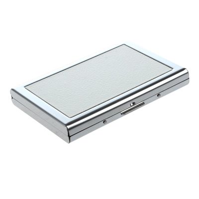 Waterproof Stainless steel Business ID Credit Card Wallet Holder Case Box PurseColor:White
