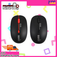 เมาส์คลิกไม่มีเสียง คลิกเงียบ Signo Wireless Optical Mouse wm-140 (ดำ/แดง)พร้อมส่ง เปิดใบกำกับภาษี