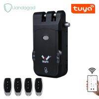 Tuya APP Wifi ล็อค Motor Listrik อัตโนมัติอัจฉริยะ,รีโมทคอนโทรล WF-026ล็อคประตูทางเข้าไร้กุญแจที่มองไม่เห็นสำหรับสำนักงานบ้านในร่ม