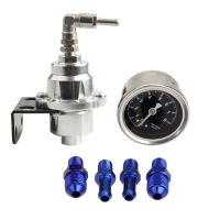 Universal Adjustable Aluminum Fuel Pressure Regulator With Gauge Kit 7 color