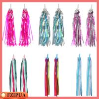 FZIPUA 2pcs สีสัน เด็กผู้หญิง เด็กผู้ชาย กลางแจ้ง สตรีมเมอร์ พู่ พู่ห้อยแฮนด์รถสามล้อ ตกแต่งจักรยานจักรยาน อะไหล่สกู๊ตเตอร์