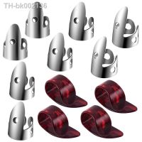 ℡✎✕ Adjustable Finger Thumb Picks Set Includes 8Pcs Stainless Steel Finger Picks 4Pcs Plastic Thumb Picks For Guitar Banjo