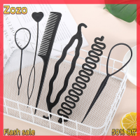 Zozo ✨Ready Stock✨ 6ชิ้น/เซ็ตทรงผม braiding Tools Pull-Through hair Needle hair Disk hair comb