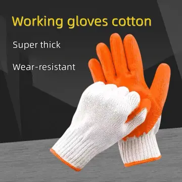 Palm Coated Cotton Hand Gloves - Rubber