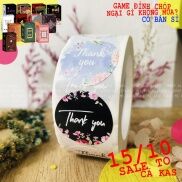 Cuộn 500 nhãn dán Sticker cảm ơn dành cho shop bán hàng, size 2.5cm KAS