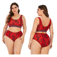 Plus Size Push Up Bikinis Set Women Swimsuit High Waist Swimwear Larges Big Plussize Bathing Swimming Beachwear Suits  New