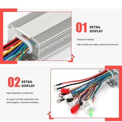 36V 48V 350W Brushless Motor Controller for Electric Bicycle E-Scooter Motorcycle