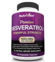 เรสเวอราทรอล Resveratrol 1600mg, Trans-Resveratrol with Green Tea, Grape Seed Extract and Quercetin -180 Capsules