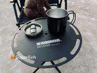 ♂┇ Nbhd outdoor blackening camping table height adjustable round table aluminum hanger table stable outdoor table camping table