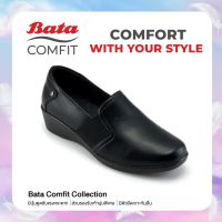 BATA บาจา COMFIT รองเท้าเพื่อสุขภาพหุ้มส้น รองเท้าเสริมส้น สูง 1 นิ้ว สำหรับผู้หญิง รุ่น NEWSTRAR สีดำ รหัส 6516755