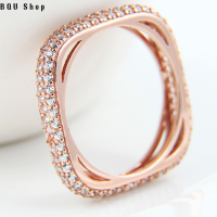 ร้าน BQU Longlong เครื่องประดับสร้อยสแตนเลสเงินสเตอร์ลิง S925มืออาชีพ Cincin Rose Gold แฟชั่น