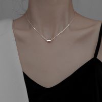 S925 Sterling Silver Necklace for Women Fashionable Geometric Simple Clavicle Chain 2020 New Simple Jewelry Wholesale