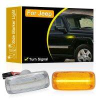 HOT K ชุดหลอดไฟเครื่องหมายไฟ LED ด้านข้างเลนส์ใส12V สำหรับ Jeep Commander แผ่นรองเท้าแสงสัญญาญไฟเลี้ยวกระพริบเสรีภาพแกรนด์เชอโรกี