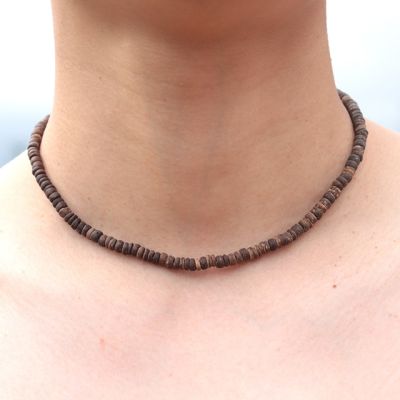 JDY6H Men Necklace 100% Natural Wooden Collar Homme 18Inch Choker Colliers Hombre Yoga Meditation Jewelry Male Accessories Vintage