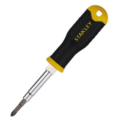 Stanley 4pcs 6 function multitool screwdriver kit with replacement magnet bits 6-in-1 precision scerwdriver hand tools