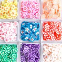 100g/lot Colorful Flowers Polymer Clay Slices Hot Clay Sprinkles for Crafts Making DIY Slime Filling Accessories Nail Art Decor