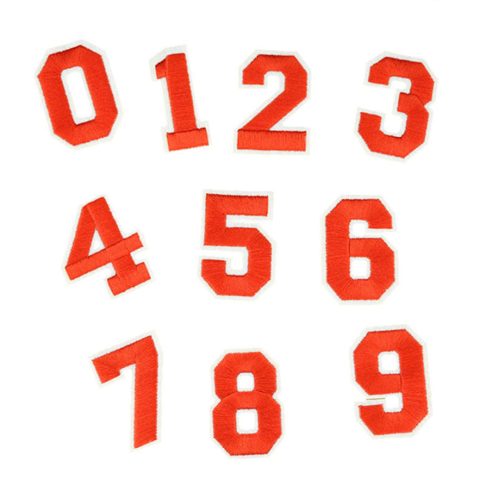 10Pcs Number Patches Embroidered Iron-On/sew-on Patch For DIY Repair Cloth  Badge