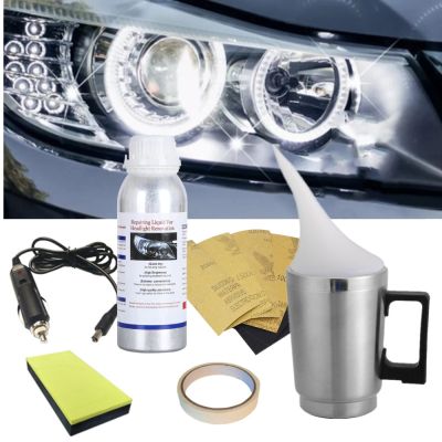 【LZ】☒  Headlight Restoration Fumigation Car Glass Restoration Agent Scratch Remover UV Coating Head Light Glass Restoration Kit